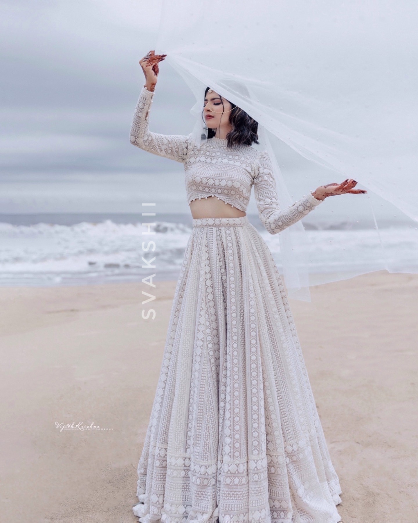 white lehenga